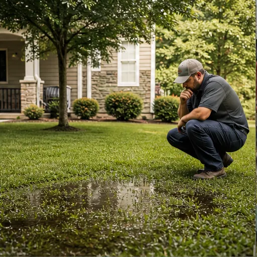 Septic tank being checked at a home